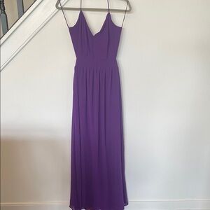 Elegant Purple Spaghetti Strap Dress
